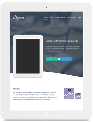 Claymore a Mobile App based Flat Bootstrap Responsive web template