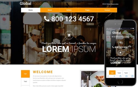 Global Food a Restaurants Category Bootstrap Responsive Web Template