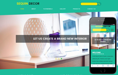 Sequin Decor an Interior Category Flat Bootstrap Responsive Web Template