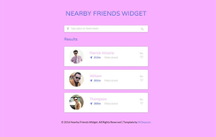 Nearby Friends Responsive Widget Template