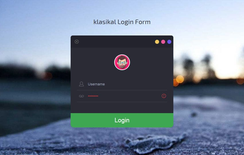 klasikal Login Form Flat Responsive Widget Template