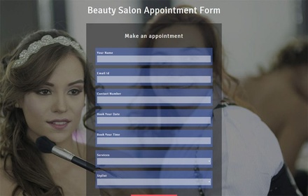 Beauty Salon Appointment Form Responsive Widget Template