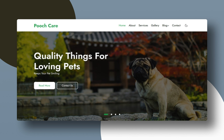 Pooch Care Website Template