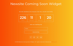 Newsite Coming Soon Widget Responsive Widget Template.