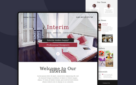 Interim a Newsletter Responsive Web Template