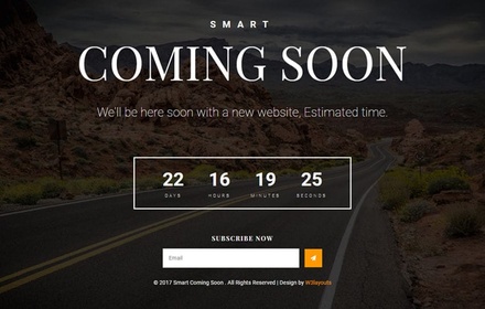 Smart Coming Soon Flat Responsive Widget Template