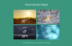 Modern Weather Widget Flat Responsive Widget Template