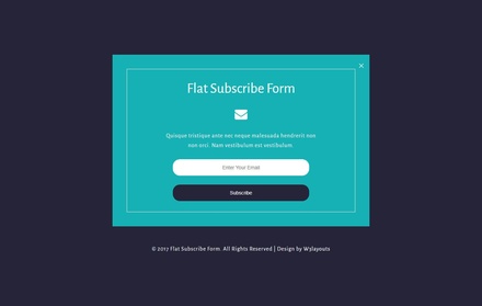 Flat Subscribe Form a Responsive Widget Template