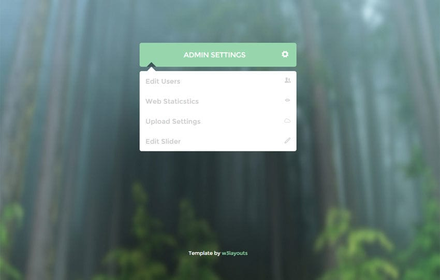 Admin Dropdown Menu Template