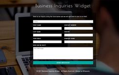 Business Inquiries Widget Flat Responsive Widget Template