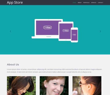 Webfolio – A Flat Responsive website template