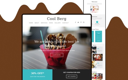 Cool Berg a Newsletter Responsive Web Template