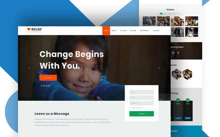 Relief Society and People Category Bootstrap Responsive Web Template