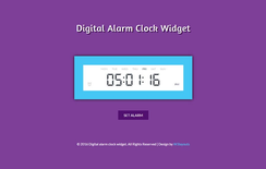 Digital Alarm Clock Responsive Widget Template