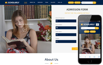 Scholarly an Education Category Bootstrap Responsive Web Template