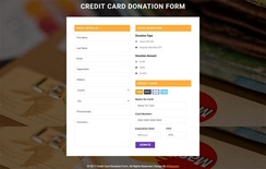 Credit Card Donation Form a Flat Responsive Widget Template