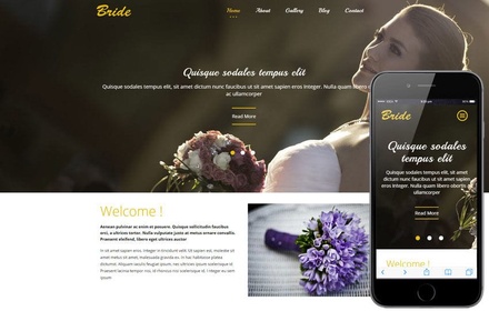 Bride a Flat Wedding Planner Bootstrap Responsive Web Template