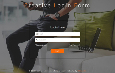 Creative Login Form Responsive Widget Template