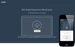 Web Wireframe a Flat Responsive web template