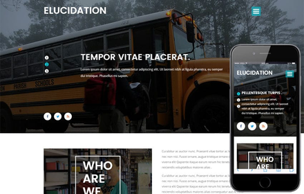 Elucidation an Education School Flat Bootstrap Responsive Template