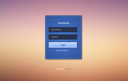 Facebook Login Form