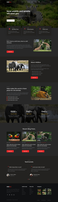 Wildlive an animals and pet’s category website template