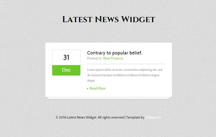 Latest News Responsive Widget Template