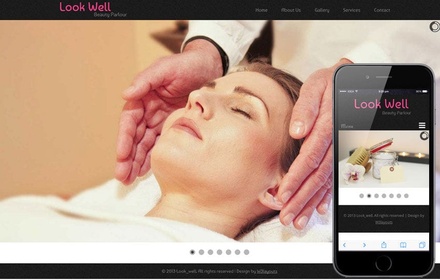 Look Well Beauty Parlour Mobile Website Template