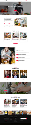 Cooking a Website Template for foodies