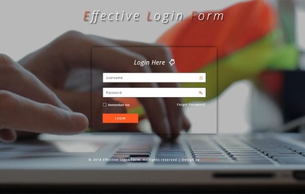 Effective Login Form Responsive Widget Template