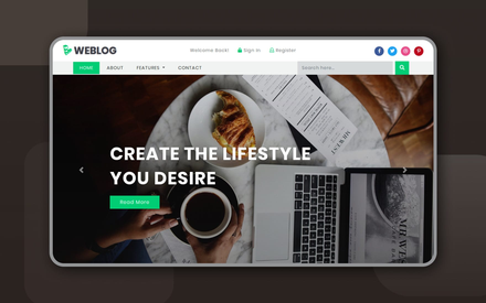 Weblog Blogging Category Bootstrap Responsive Web Template