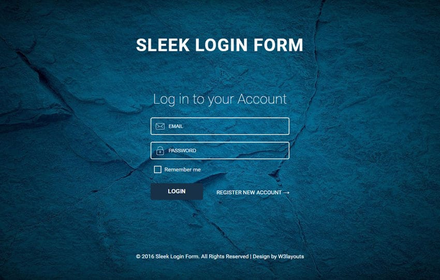 Sleek Login Form A Responsive Widget Template