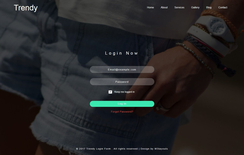 Trendy Login Form Flat Responsive Widget Template