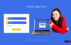 Colorful Login Form Flat Responsive Widget Template