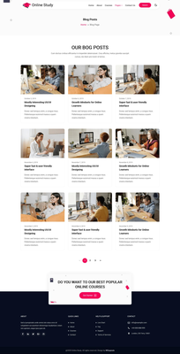 Online Study a education related website template