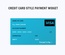 Credit Card Style Payment Widget Responsive Template