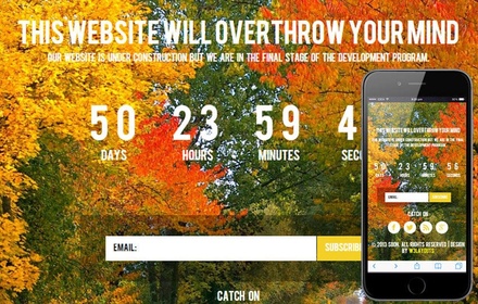 Soon Under Construction Mobile Website Template