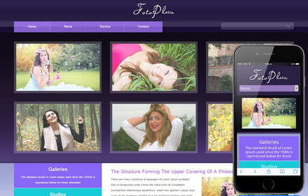 Fotoplus Gallery Mobile Website Template