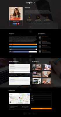 Simple CV a Personal Category Bootstrap Responsive Web Template