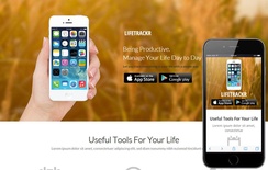 LifeTrackr a Landing page Flat Responsive web template
