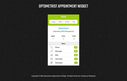 Optometrist Appointment Widget Responsive Template