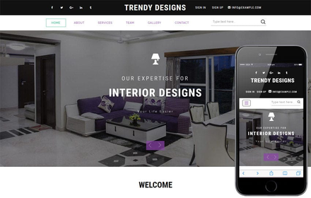 Trendy Designs an Interior Category Bootstrap Responsive Web Template