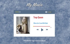 My Music Audio Player Responsive Widget Template