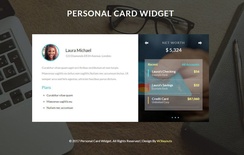 Personal Card Widget a Flat Responsive Widget Template