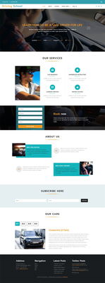 Driving School a Business Category Bootstrap Responsive Web Template