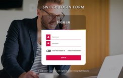 Switch Login Form Flat Responsive Widget Template