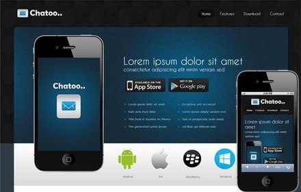 Chatoo a Application Mobile Website Template