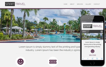 Smart Travel a travel guide Mobile Website Template