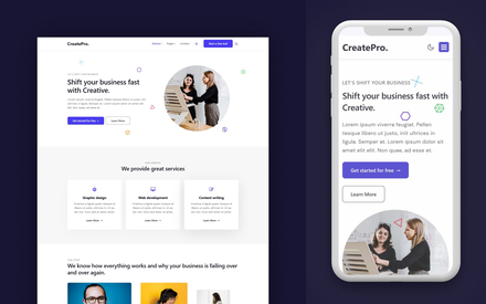 CreatePro Website Template