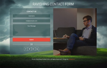 Ravishing Contact Form Flat Responsive Widget Template